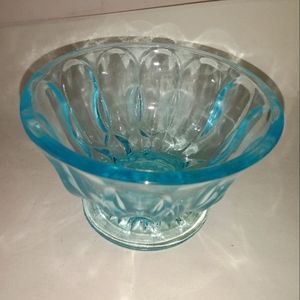 Beautiful Blue Glass Candy Dish.